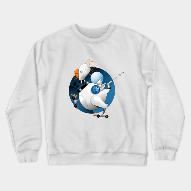 Robot Chicken Crewneck Sweatshirt by sparklellama